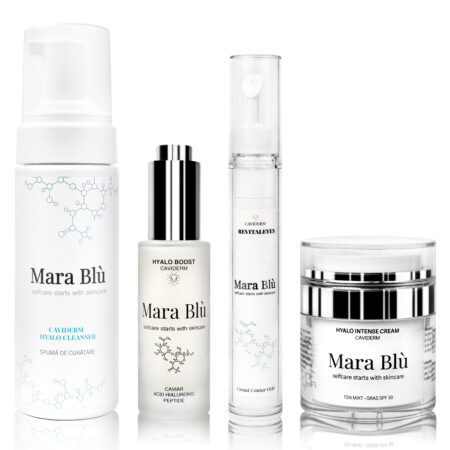 Set Cremă + ser Hyalo Boost + spumă de curăţare + cremă ochi  - Ten mixt-gras