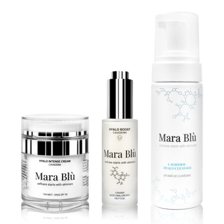 Set Cremă + ser Hyalo Boost + spumă de curăţare- Ten mixt-gras
